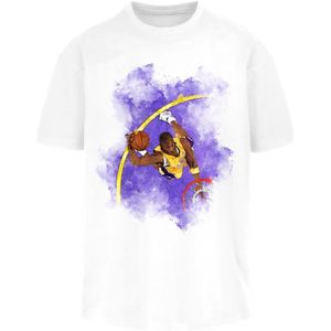 Mister Tee - Basketball Clouds 2.0 Oversize Heren T-shirt - L - Wit