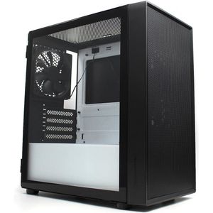 Mini Tower Case Zwart/Wit mATX met 3 Ventilatoren