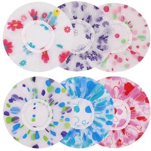 Set van 6 waterdichte douchemutsen voor dames - Herbruikbare badmutsen voor thuis, spa en tijdens het reizen