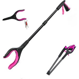 Oppakklauw - 83 cm lang - 8,5 cm breed - intrekbare klauw met magnetische haak - geen bukken nodig om op te pakken - opvouwbare 360° draaibare afvalgrijper - geschikt voor ouderen en mensen met beperkte mobiliteit