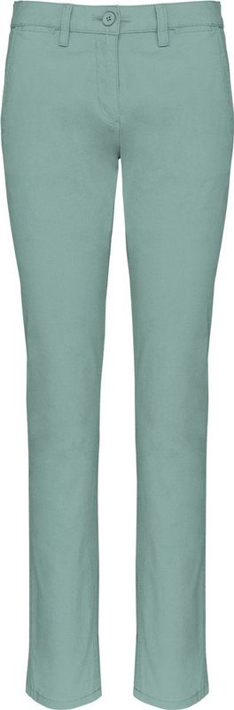 Kariban - Dames Chino Broek - Enzymatisch Gewassen - Licht Elastisch - Moderne Pasvorm