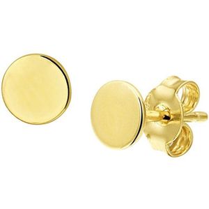 The Fashion Jewelry Collection Oorknoppen Rondje - Geelgoud