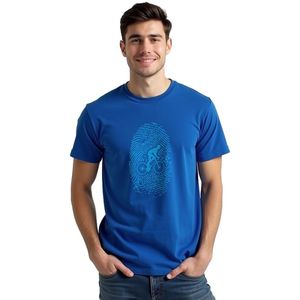 Kruskis Biker Fingerprint T-shirt Met Korte Mouwen Blauw XL Man