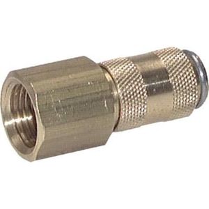 Messing DN 2.7 (Micro) Luchtkoppeling Snelkoppeling G 1/8 inch Binnendraad Double Shut-Off - CLS2-F-B-SV-P-018