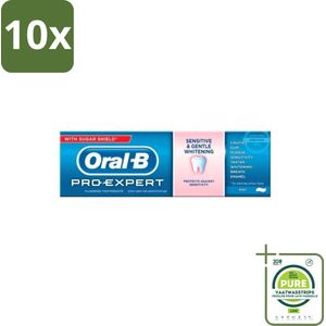 10 x Oral-B - Pro Expert - Tandpasta - Sensitive & Whitening - 75 ml - Grootverpakking - Tandpasta - Gevoelige Tanden - Whitening - Stralende Tanden - Mondverzorging