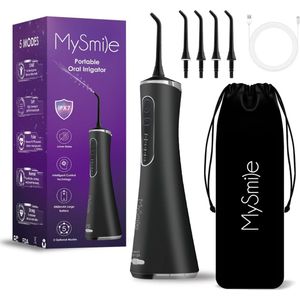 Snoerloze Waterflosser met 5 Reinigingsmodi - Oplaadbare Tandenflosser met Vervangbare Straalpunten