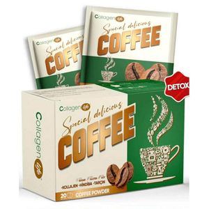 Collagen Life Coffee - Hindiba (Cichorei) Life Detox Koffie - Collageen - Garcinia-extract en Zwarte komijn-extract 20 poederzakjes