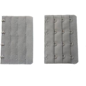 Beha Verlengstuk / Verlenger 4 Haaks Grijs