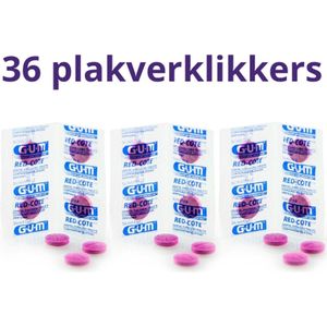 Gum Red-Cote Plakverklikker Tabletten - 3 x 12 stuks - Voordeelverpakking