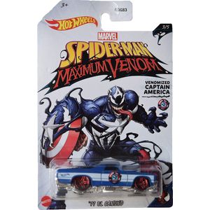 Hot Wheels Marvel Captain America El Camino - Die Cast voertuig - 7 cm - Spider-Man Maximum Venom