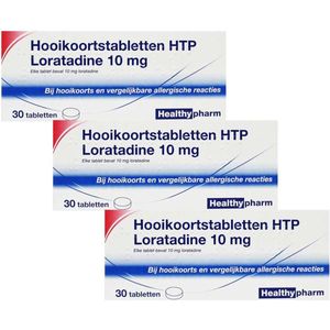 Healthypharm Hooikoortstabletten HTP Loratadine 10 mg - 3 x 30 tabletten