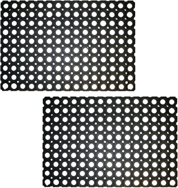 Benson - Deurmat - Zwart - 60 x 80 cm - Rubber - Droogloopmat