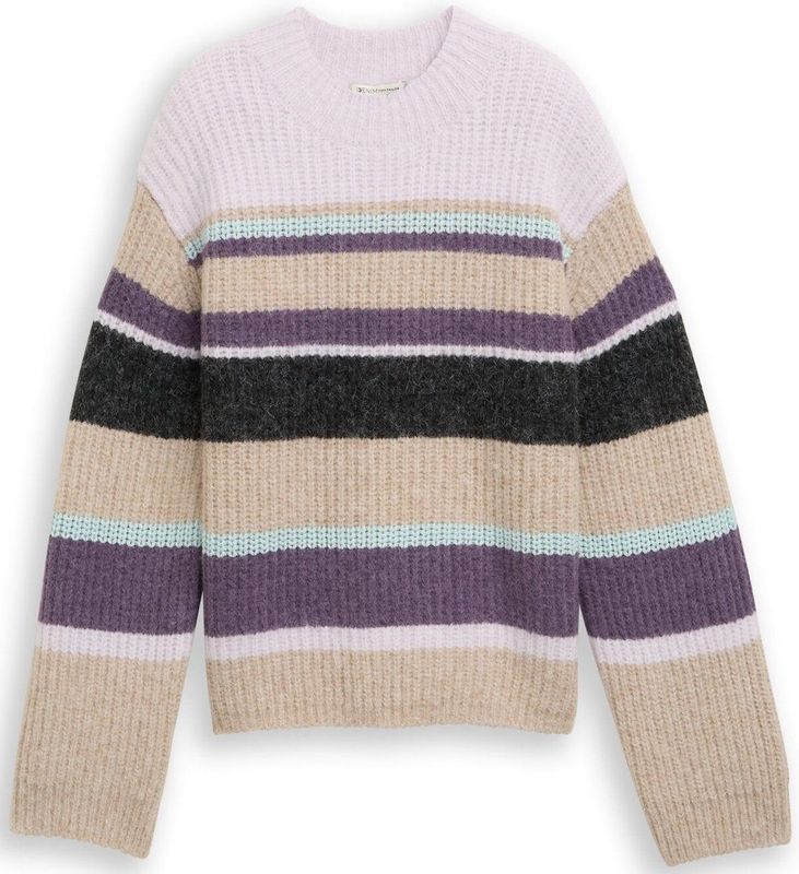 Tom Tailor Denim Relaxed fit gebreide trui met streepjesmotief