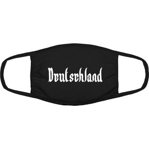 Deutschland mondkapje | Duitsland gezichtsmasker | bescherming | bedrukt | logo | Zwart mondmasker van katoen, uitwasbaar & herbruikbaar. Geschikt voor OV