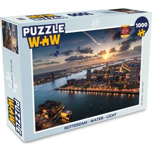 Puzzel Rotterdam - Water - Licht - Legpuzzel - Puzzel 1000 stukjes volwassenen