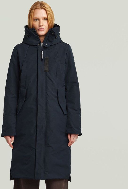 G-star - Vodan 2.0 Long Jas - Slim Fit - Gewatteerd - Met Capuchon