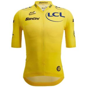 Santini Tour De France Official Yellow 2025 Korte Mouw Wielertrui Geel L Man