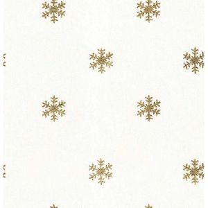 Vlekbestendig tafelkleed van hars Belum Snowflakes Gold 200 x 140 cm