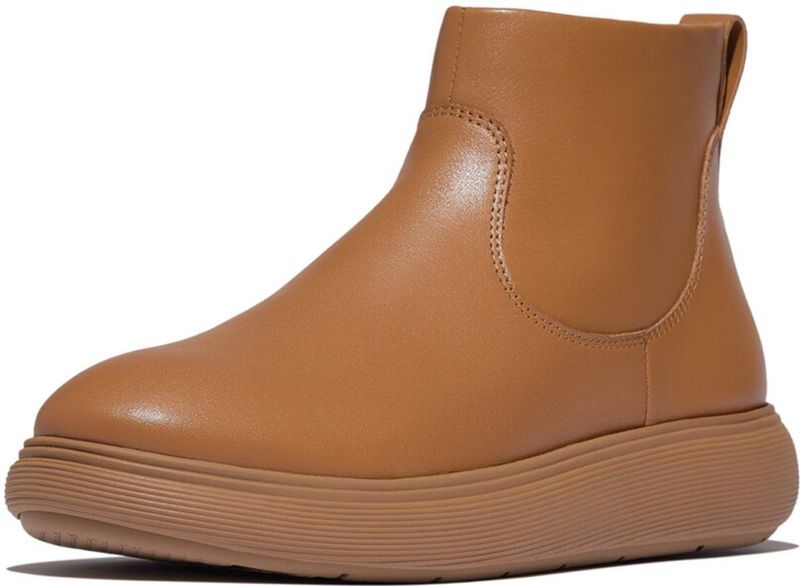FitFlop - IQ-Comff Leather Zip Ankle Boots - Enkellaars - Desert Tan