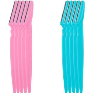 Ulanax® | Wenkbrauw mesjes - Scheermesjes - 1 Stuk - Wenkbrauw Trimmer - Perfecte wenkbrauwen - Moeiteloze ontharing - Gezichtshaar - Inclusief willekeurige kleur - Blauw - Roze |