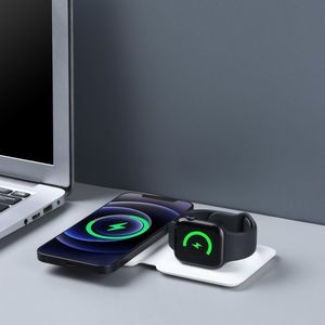 Dual Oplader - Geschikt voor MagSafe iPhone met Wireless Charging/ AirPods en Apple Watch - Charging Pad