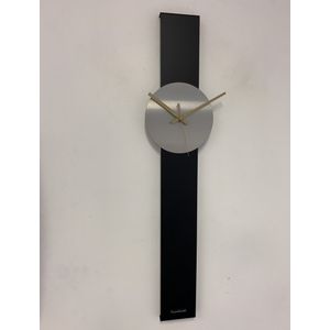 Wandklok CHANTALBRANDO SUMMIT BLACK & SILVER = MODERN DESIGN = ZWART & ZILVER
