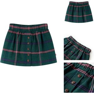 vidaXL Kinderrokje - Kinderrokjes - Kinderrok - Rokje Voor Meisje - Kinderrok 92 donkergroen