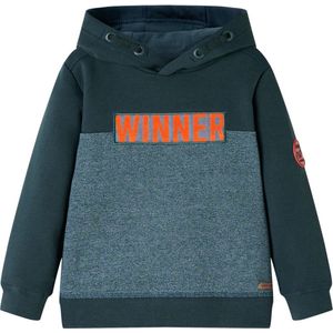 vidaXL - Kindertrui - met - capuchon - 128 - donkergroen