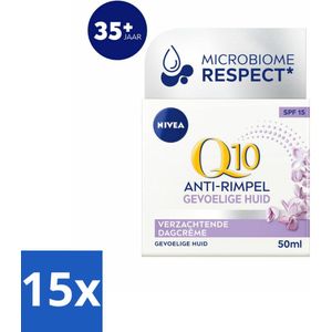 NIVEA – Dagcrème – Q10 Power Sensitive SPF 15 – 50 ml - Bulkverpakking - 15 stuks