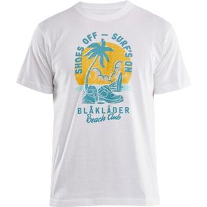 Blåkläder T-Shirt - 9418 - Beach club - wit - limited edition - maat L