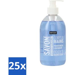 25 x Sence - Provencal Lavendel - Handzeep - Savon - 500 ml - Sence Handzeep - Lavendel Geur - Vloeibare Handzeep - Handzeep Provencal Lavendel - Handzeep 500 Ml