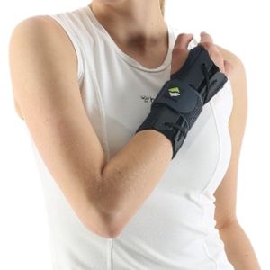 ERSAMED Polsbrace met Vetersluiting – Donkerblauw – Maat S/M – Handbrace met spalk – Ondersteuning bij artrose, overbelasting en bandinstabiliteit