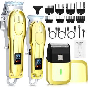 Haar- en baardtrimmer 2-in-1 haar- en baardverzorgingsset, scheermes, geluidsarm