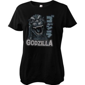 Godzilla Roar Girly Tee Damen T-Shirt Black-S