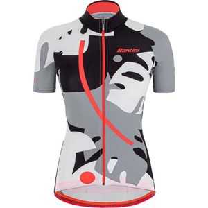 Santini Fietsshirt Korte mouwen Zwart Dames - Giada Maui S/S Jersey For Women Black - XL