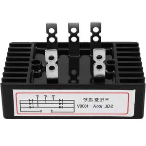 JHubers Goods - - Driefasige Gelijkrichter Brug 100A 1600V Terminals 3 Fase- Diode Module Brug Gelijkrichter 5 Klemmen- Driefasige Volledige Golfdiodemodule