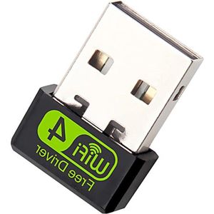 USB WiFi-adapter Draadloze Netwerkkaart-dongle met WiFi Verzenden en Ontvangen voor Desktop-laptop-pc - Ondersteuning Windows XP Vista Win7 Win8 .