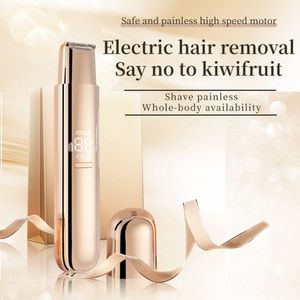 2-in-1 elektrisch ontharingsapparaat Geschikt voor de intieme delen van vrouwen, oplaadbaar scheerapparaat met twee koppen Geschikt voor het hele lichaam