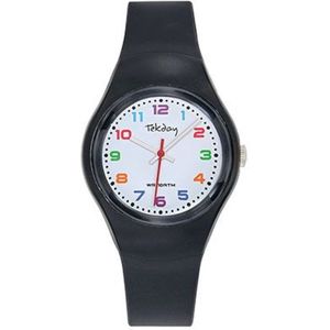 Tekday-Horloge-34MM-Unisex-34MM-10ATM-Waterdicht-Silicone-Zwart