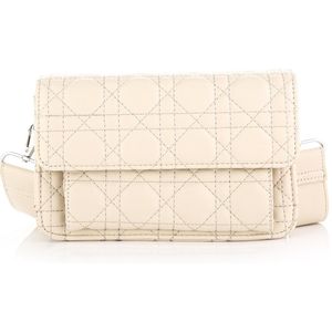 Michelle Bags & Accessories - festival tasje - compact schoudertas - crossbody tas - dames - cadeautip - beige - beige schouderriem