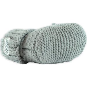Lodger - Wollen babyslofjes - Groen - Comfortabel & warm voor kleine voetjes - 0-6 M