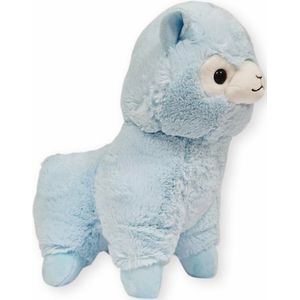 Alpaca pluche knuffel blauw 25cm | Lama Plush Toy | Speelgoed Knuffeldier voor kinderen jongens meisjes | Cadeau Kado | Dierentuin Dieren Knuffeltje | Extra zacht en lief