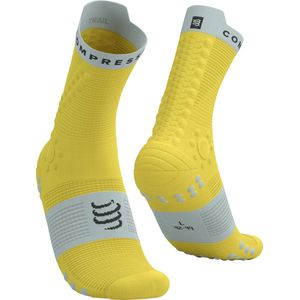 Compressport - Pro Racing Socks V4.0 Trail - Hardloopsokken - Maize/Dawn Blue