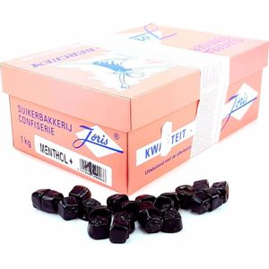 Joris Menthol+ - Snoep - 1kg - Zwart - Drop - Munt - Hard