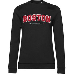Hybris Boston Massachusetts Girly Sweatshirt Damen Black-XL