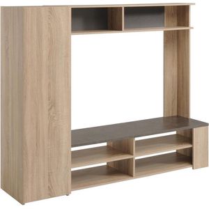 Parisot- TV Meubel Tv-meubel Fumay met kast 165 - 166cm - Bruin