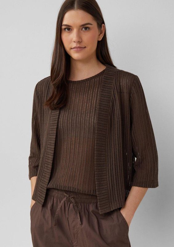 Binnenjas - Zomer - Lichtgewicht Vest - Jersey - V-hals - 3/4-mouwen