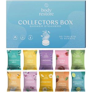 Body Restore Shower Steamers Aromatherapy Collection Box - Limited Edition (30 stuks) - Ideaal Cadeau voor Kerstdagen, Verjaardagen & Moederdag