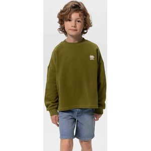 Sissy-Boy - Groene boxy sweater met palmboom artwork