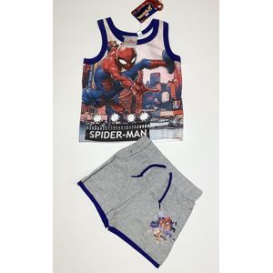 Spiderman set mouwloos grijs maat 92/98 (3 jaar)